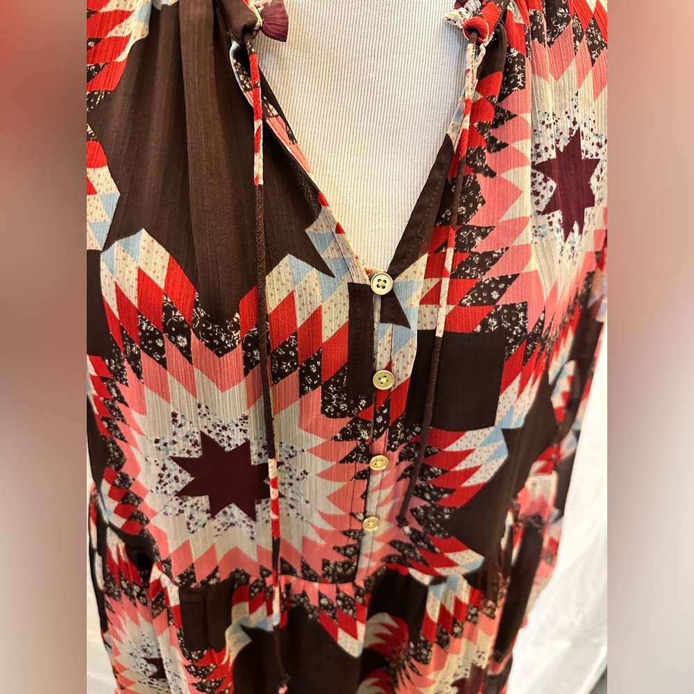 Loft Patchwork Print Dress - image 5